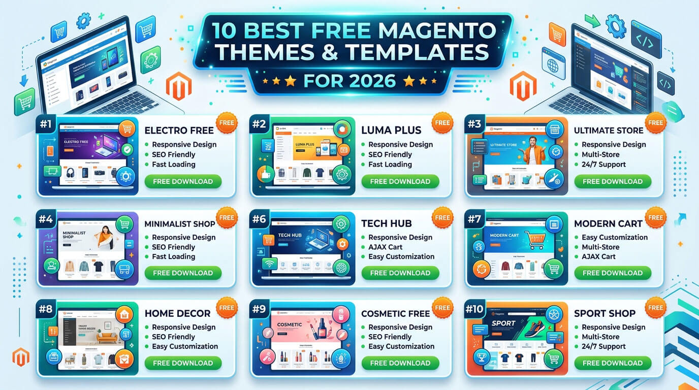 10 Best Free Magento Themes & Templates for 2026