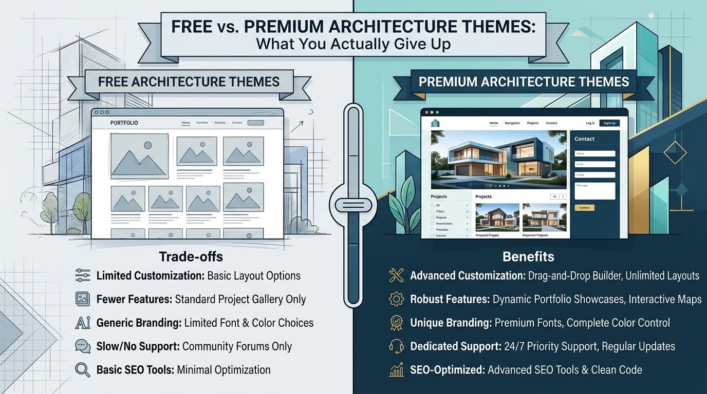 Free vs. Premium Architecture Themes