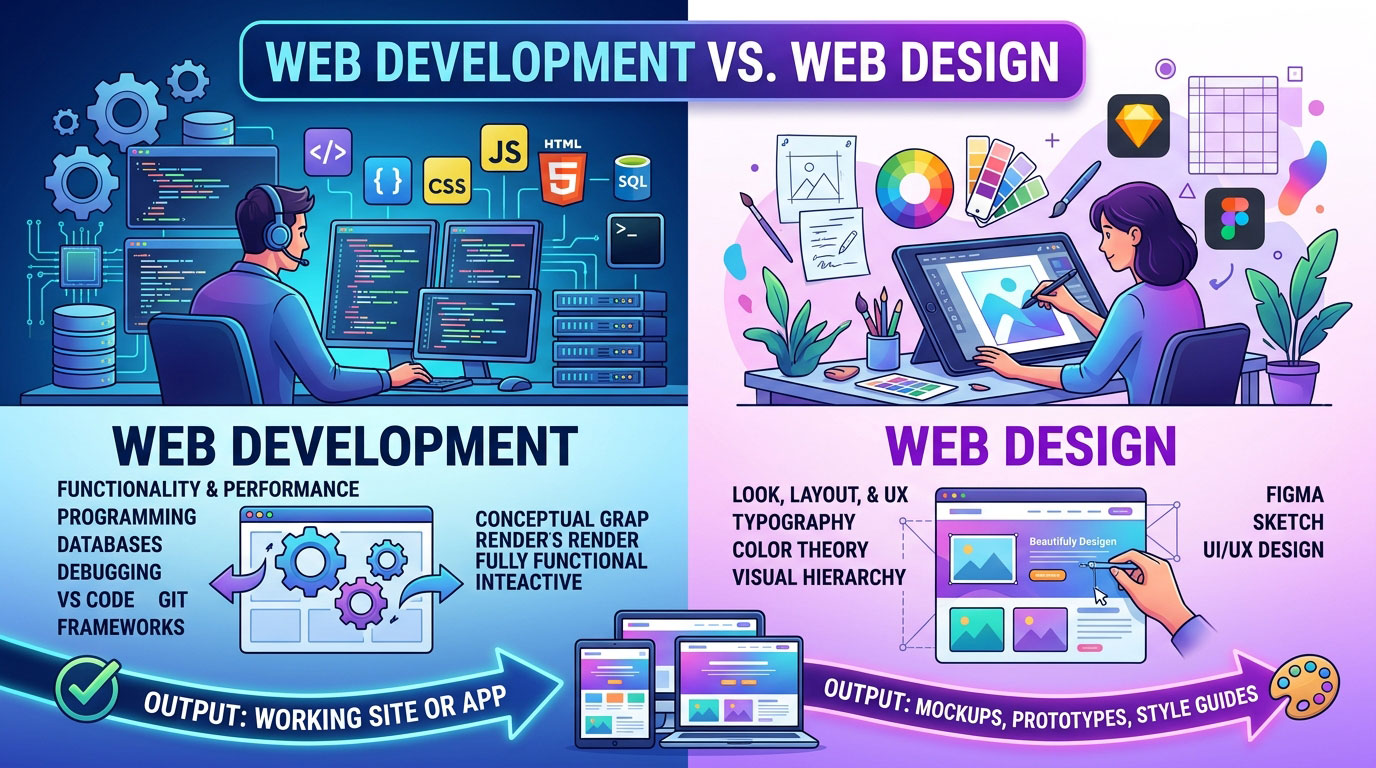 Web Development vs. Web Design