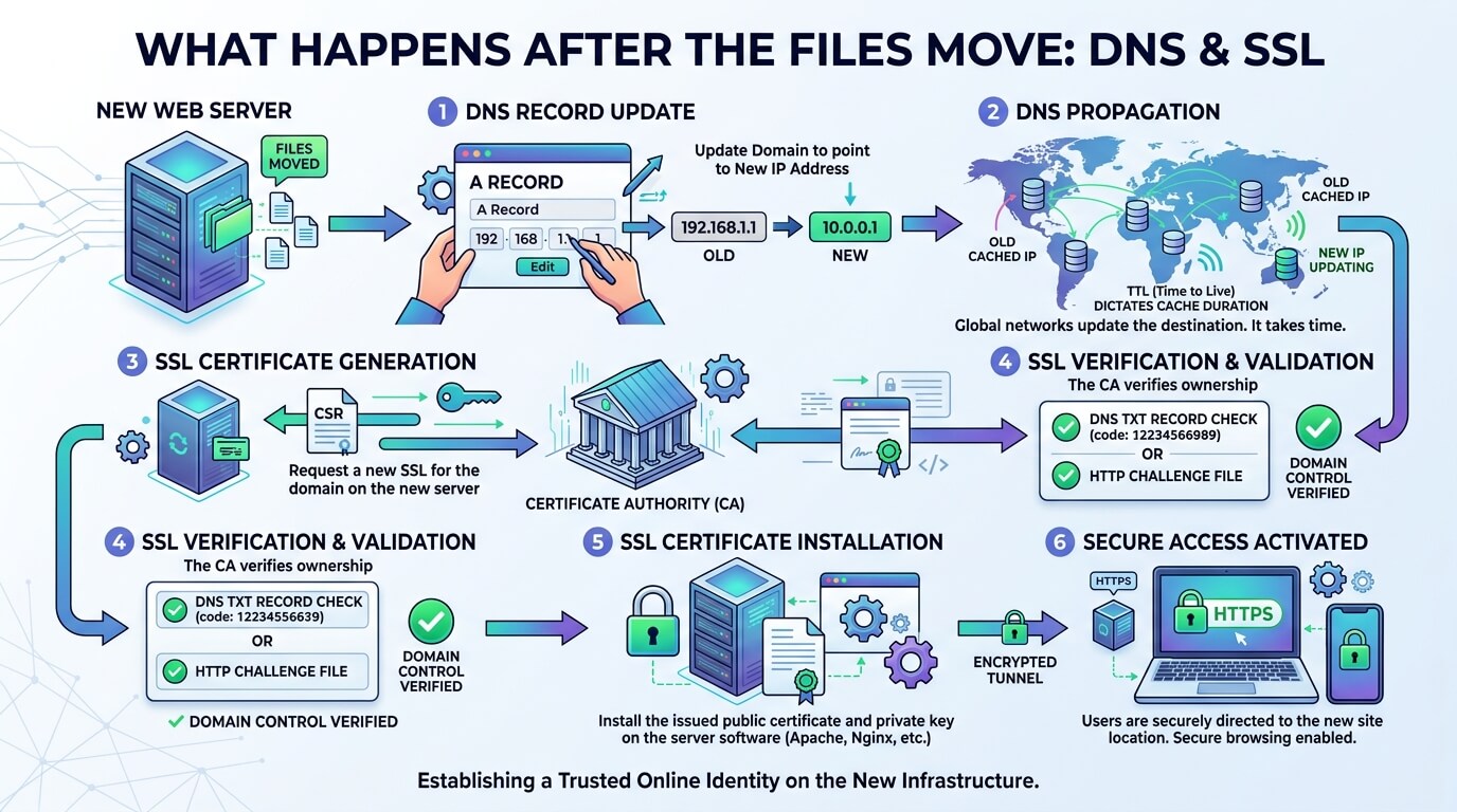 What Happens After the Files Move: DNS and SSL