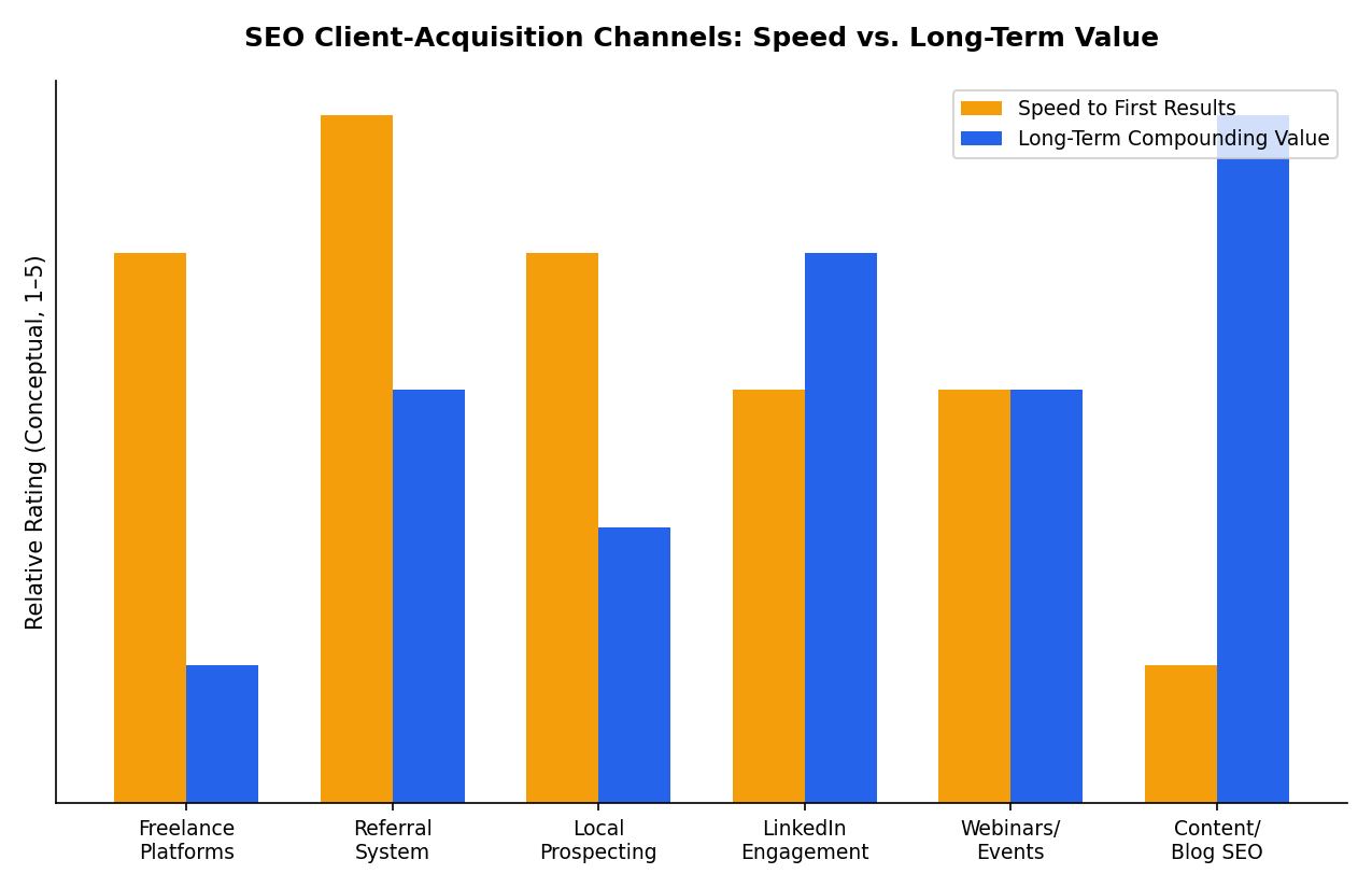 SEO clients channels chart