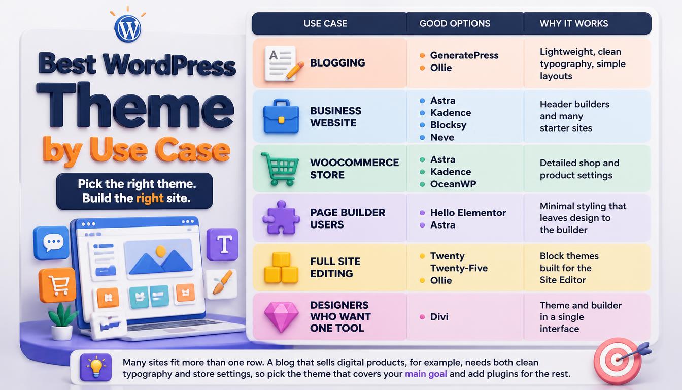 Best Theme by Use Case
