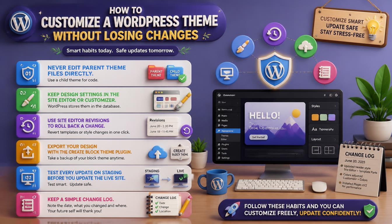 How to Customize a WordPress Theme Without Losing Changes