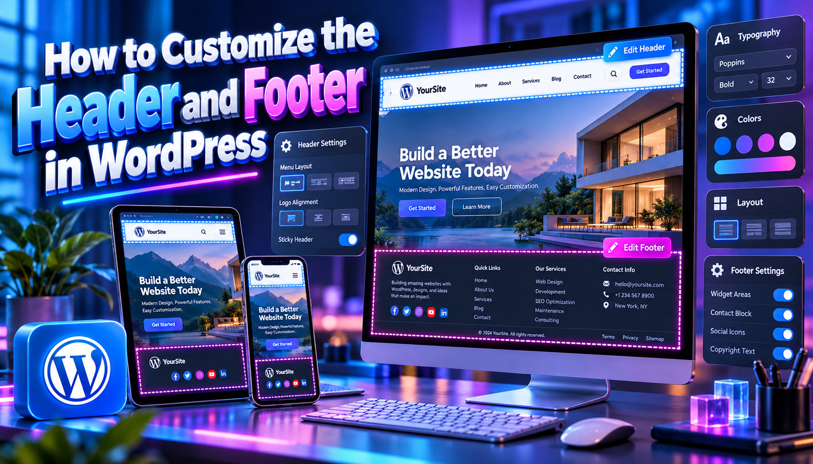 How to Customize the Header and Footer in WordPress
