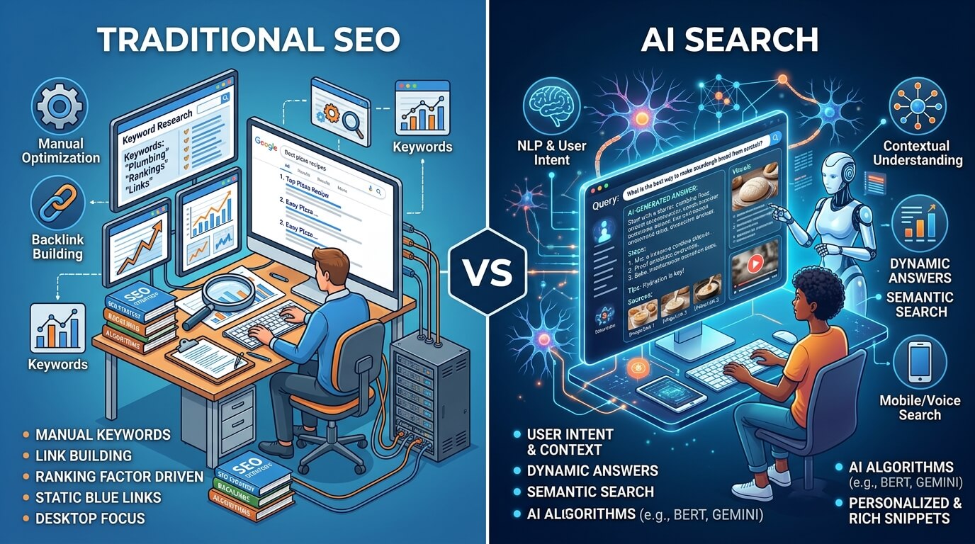 Traditional SEO vs. AI Search