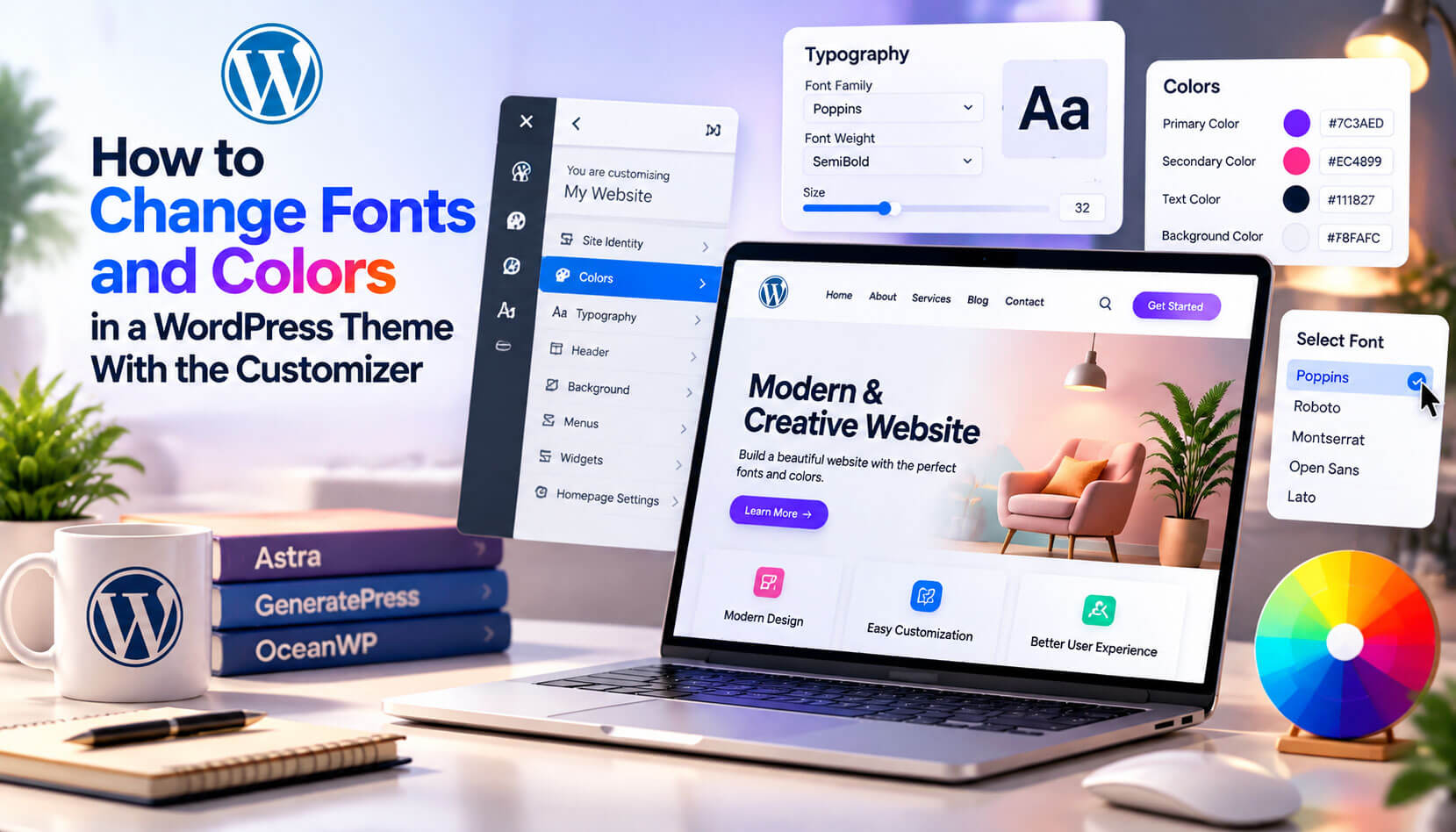 How to Change Fonts and Colors in a WordPress Theme With the Customizer
